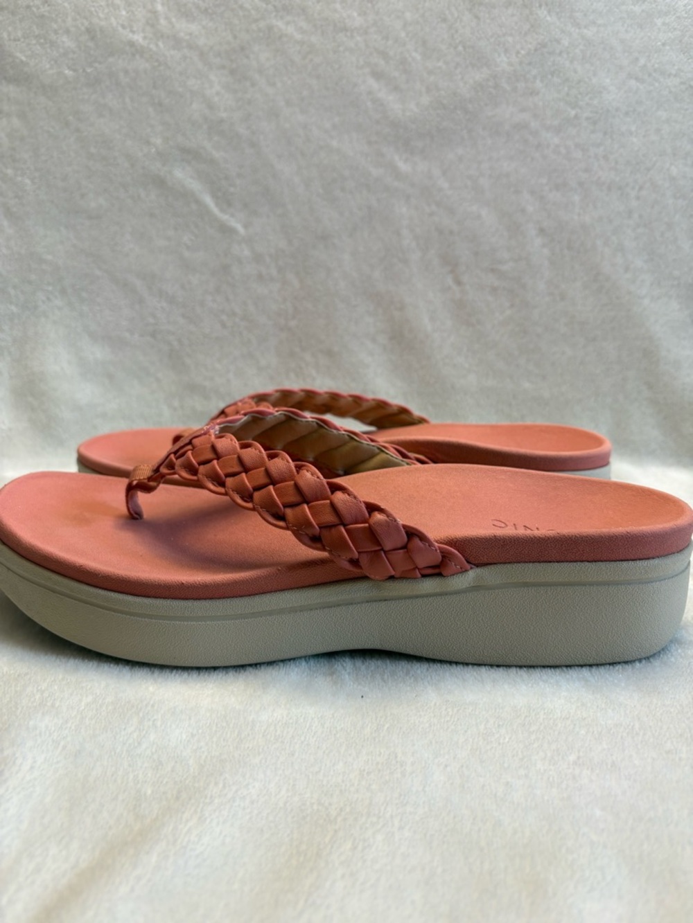 Vionic Women's Sunrise Kenji Toe Post Platform Sandals Terra Cotta Sz 11